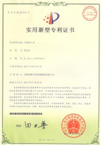 实用新型专利证书(Utility model patent)